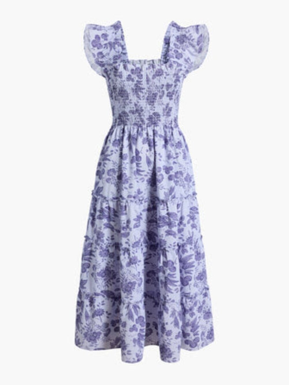 Hill House Home, The Ellie Nap Dress, Lilac Tonal Floral Crepe, Size XXS